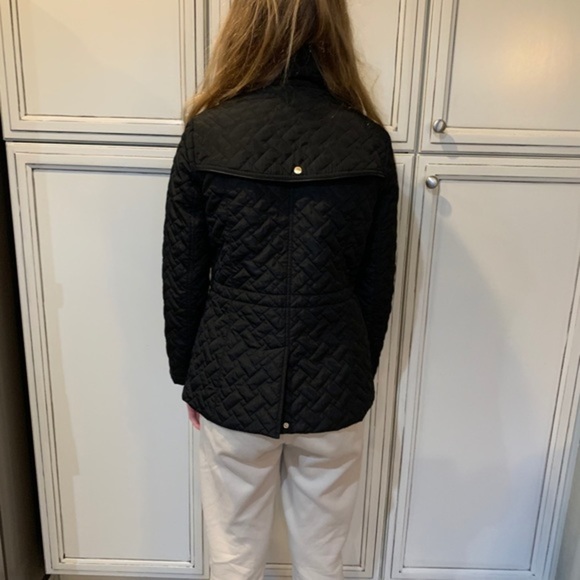 Cole Haan black Quilted hooded Signature Jacket black EUC S coat comfy hoodie - Picture 4 of 6